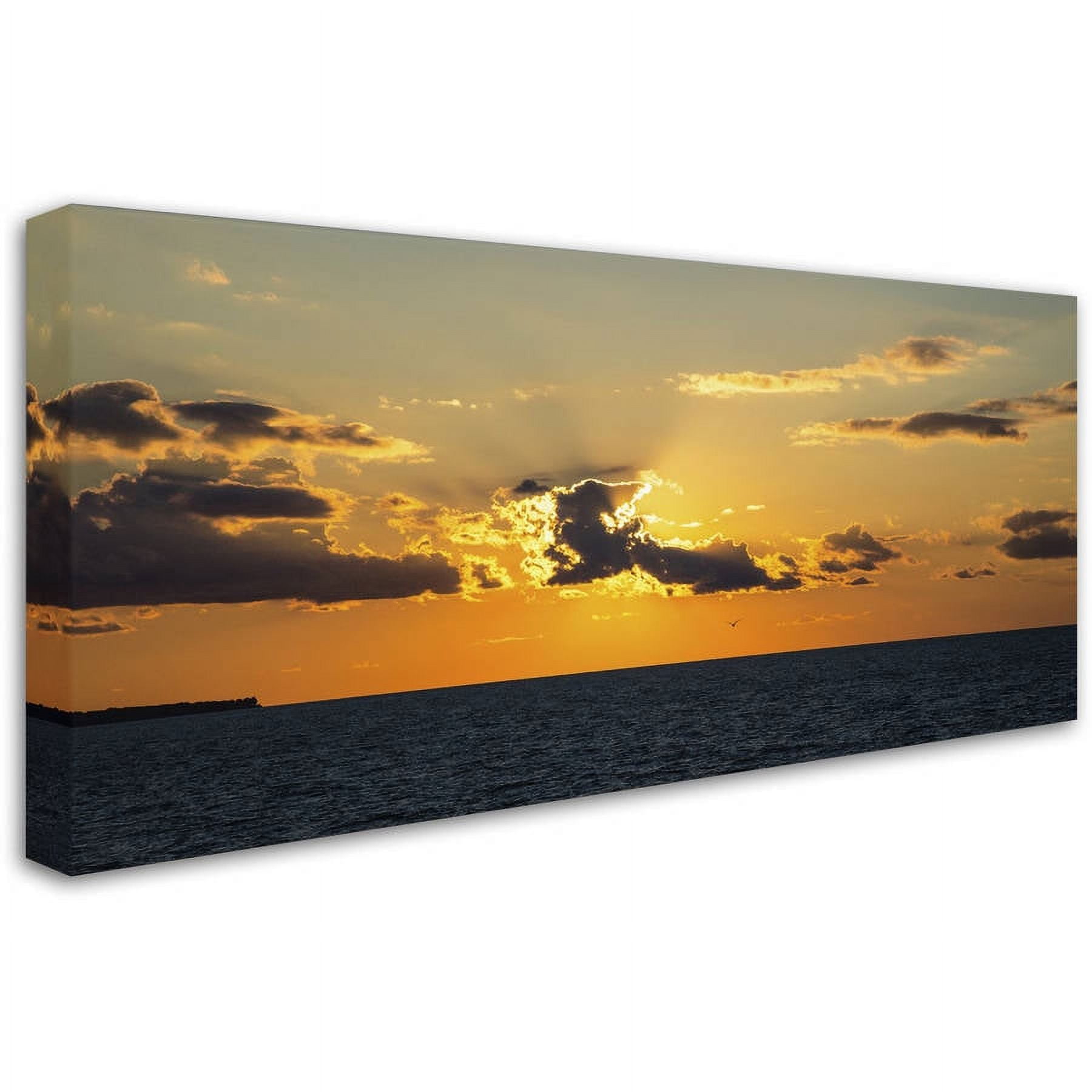 Trademark Fine Art "Seagull Sunset" Canvas Art by Kurt Shaffer