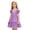 A191 Purple, variant on Glisme Toddler Girls Dress Solid Color Puff Sleeve Square Collar With Bowknot Back To School Lace Trim Tiered Dresses For Girls