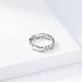 thumbnail image 3 of PAURO Heart Rings for Women Silver Gold Plated Cubic Zirconia Cute Size 5 Stainless Steel Cute Size 5 Statement Charm Dainty Personalized Statement Jewelry Silver Size 8, 3 of 6