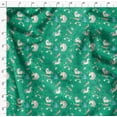 thumbnail image 4 of Soimoi Tissu Vert Poly Georgette Unicorn & Rainbow Imprimé Nature pour Couture, Largeur 42 Pouces, 4 of 5