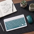 thumbnail image 4 of romoty Wireless Keyboard and Mouse Combo 9.6x5.9 Inch Army Green Slim Rechargeable Quiet Keyboard Mouse Set for Tablet Laptop Smartphone, 4 of 6