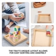 thumbnail image 3 of PAMINGONO Puzzle Storage Square Wooden Tray 1Pack Beige for Enthusiasts Rectangular, 3 of 8