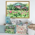 thumbnail image 3 of Designart 'Pagoda and Lotus Lake' Traditional Framed Art Print, 3 of 4