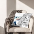 thumbnail image 3 of Shark Pillow Covers, Shark Room Decor, to Go to Sleep i Count Sharks Not Sheep Shark Decorative Throw Pillow Cover, Ocean Shark Nursery Bed Boys Kids Room Decor Reversible 18x18 Inch Pillow Case, 3 of 5