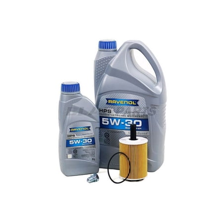 BLAU J1A5061-G Motor Oil Change Kit - Compatible with 2002-04 VW Jetta IV w/ 6 Cylinder 2.8L Engine - 5w30