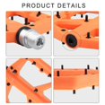 thumbnail image 4 of Bicycles Pedals Nonslip Wide Platform Bikes Flat Pedals 9/16Inch Thread Sealed Bearing Dustproof Mountain Bikes Pedals Red, 4 of 4