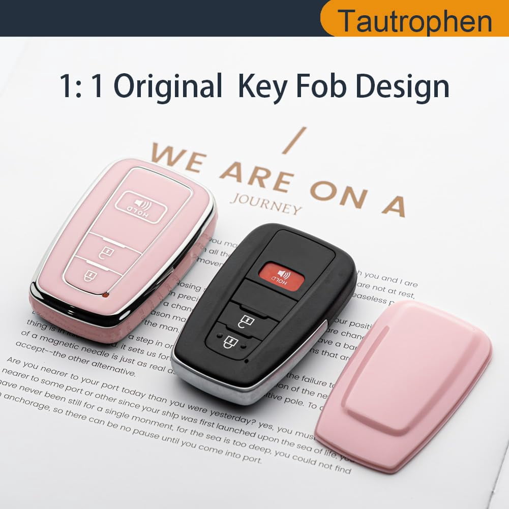 Silicone Key Fob Cover with Anti-Scratch Easy-Grip Protection for Toyota RAV4 2016-2024 Camry Prius Prado Remote