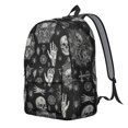 thumbnail image 2 of Skull and Hand Gothic Pattern Backpack for School, Cute School Bag with Adjustable Shoulder Straps and Padded Back, 15.7"x11.8"x5.5", 2 of 5