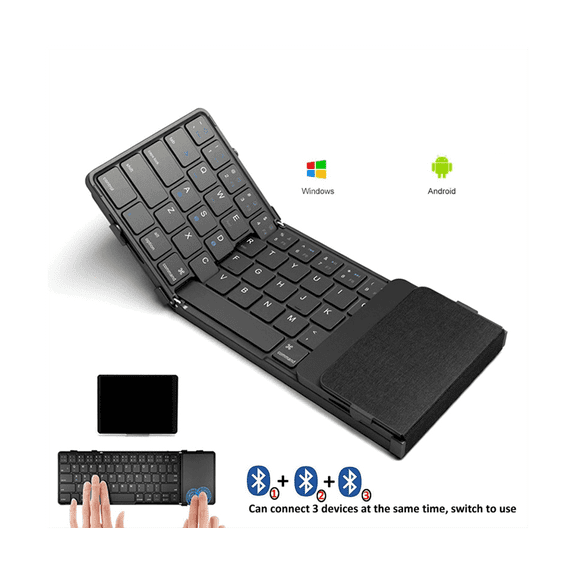 1 * Foldable Bluetooth Keyboard-Black