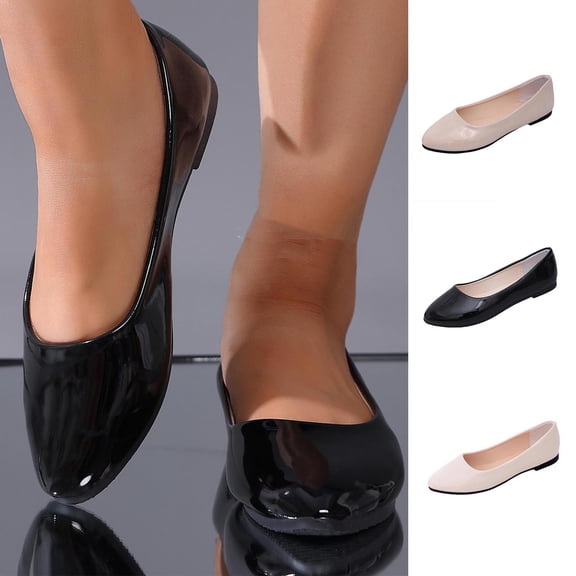 Miluxas Women's Dress Pointed Toe Flats Ballet Comfort Soft Slip On Casual Flat Shoes for Work office Business White 9(42)