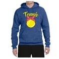 thumbnail image 2 of Wild Bobby, Tennis Mom Cute Bow Ribbon Tennis Ball, Mother's Day, Unisex Graphic Hoodie Sweatshirt, Vintage Heather Blue, X-Large, 2 of 3