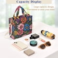 thumbnail image 5 of FORMRS Womens Corduroy Tote Bag Crossbody Shoulder Handbag with Pocket, Vibrant Blooming Flowers, 5 of 7