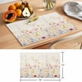 thumbnail image 6 of Pink Yellow Purple Flower Placemats Set of 1, Country Vintage Watercolor Floral Green Leaf Non-Slip Place Mats Washable Table Mats for Kitchen Dining Table Decorations Indoor/Outdoor, 6 of 9