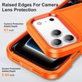 thumbnail image 4 of Dteck Case for iPhone 17 Pro,Shockproof Silicone + PC Case with Hidden Kickstand Cover for iPhone 17 Pro ,Orange, 4 of 7