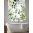 thumbnail image 5 of Green Leaves Sheer Curtains 72 Inch Length 2 Panels Set Window Treatments, Summer Botanical Farmhouse Watercolor Leaf Rod Pocket Semi Curtains for Living Room/Bedroom/Kitchen Décor, 104"W x 72"L, 5 of 7