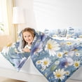 thumbnail image 3 of Erosebridal Blue White Floral Twin Comforter Sets for Girls, Dreamy Garden Bedding Set, Polka Dots Reversible, 2pcs, 3 of 6