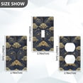 thumbnail image 7 of Yayeee Toggle Light Switch Wall Plate 1-Gang 4.5"x2.7" Home Decorative Outlet Cover, Gold Art Pattern, 7 of 7