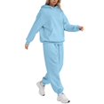 thumbnail image 4 of 2 Piece Sets for Women Fall 2025 Sweatsuits Outfits Lounge Matching Hoodie Set Travel Track Suits Winter Clothes Sky Blue XL, 4 of 5
