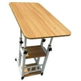 thumbnail image 1 of GROWTH TANK Bedside Table with Wheels Height Adjustable Durability, 360 Degree Rotation Movable Laptop Side Desk, Practical for Dormitory 80cmx40cm, 1 of 9