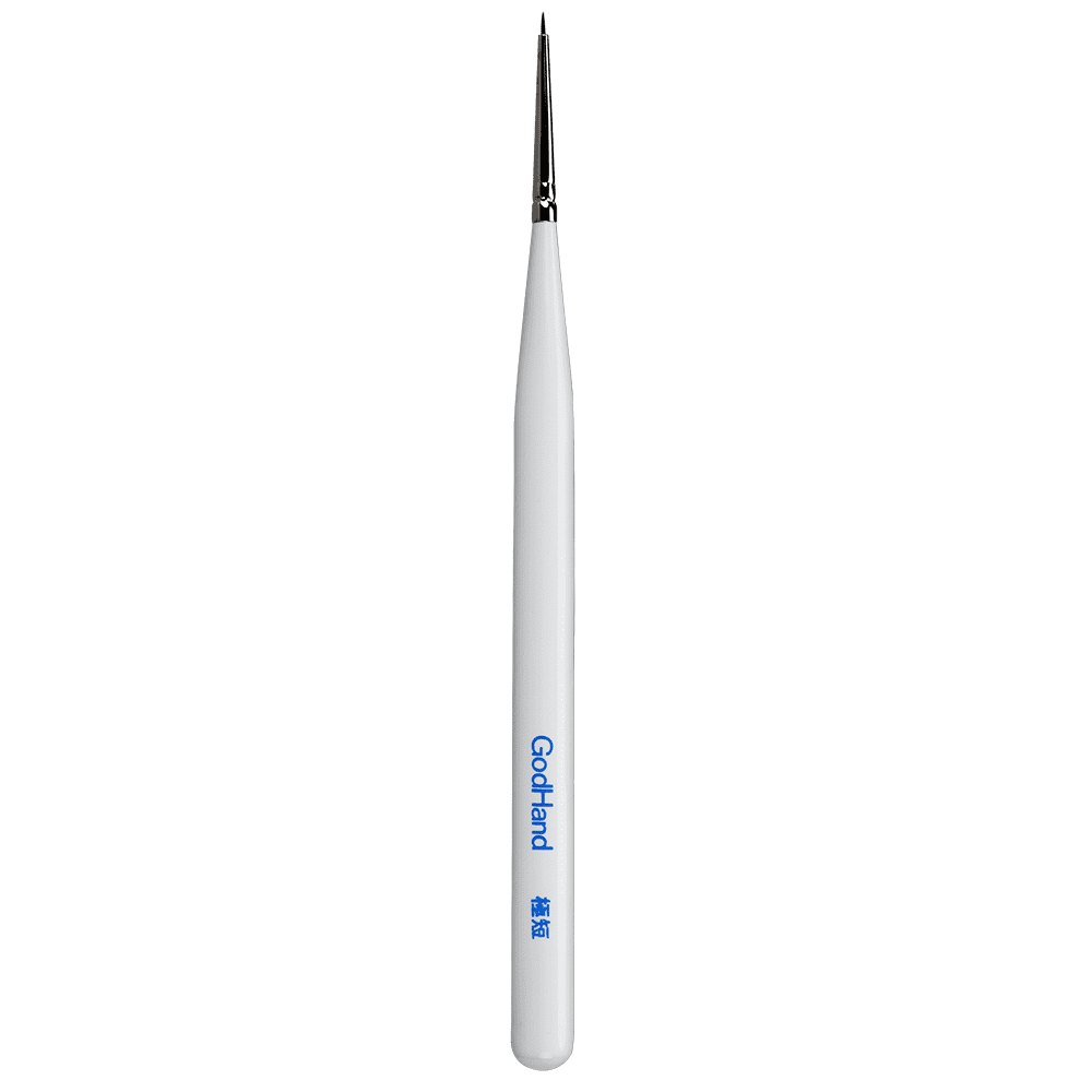 GodHand EBRSUP-GT Brushwork Softest Hobby Ultra Short Point Paint Brush w/ Cap