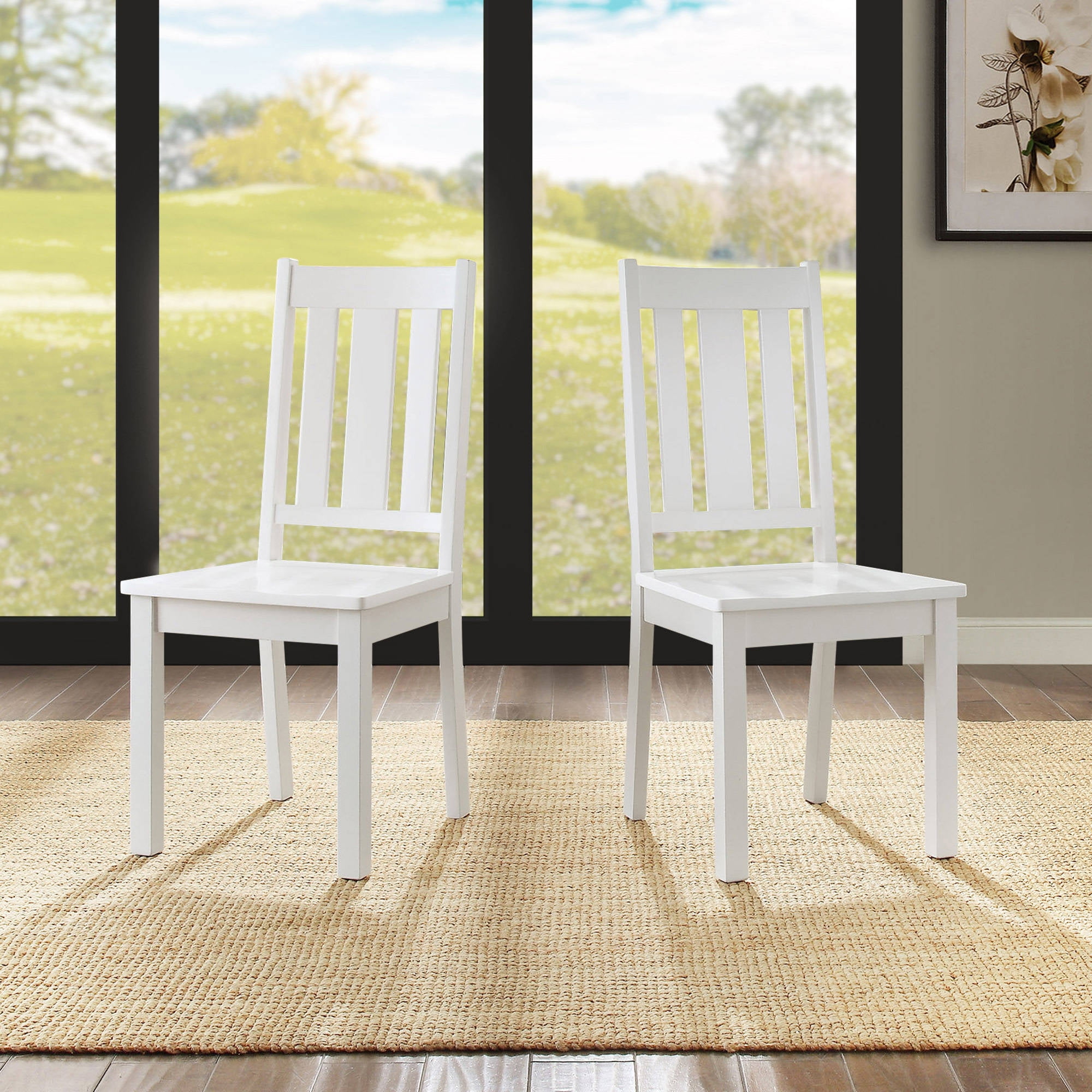 Better Homes Gardens Bankston Wood Dining Chair Set of 2 White