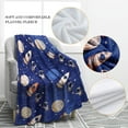thumbnail image 3 of Cartoon Rocket Throw Blanket Spaceship Astronauts Planets Print Blanket Soft Lightweight Durable Cozy for Bed Couch Kids Gift 50"x60", 3 of 6