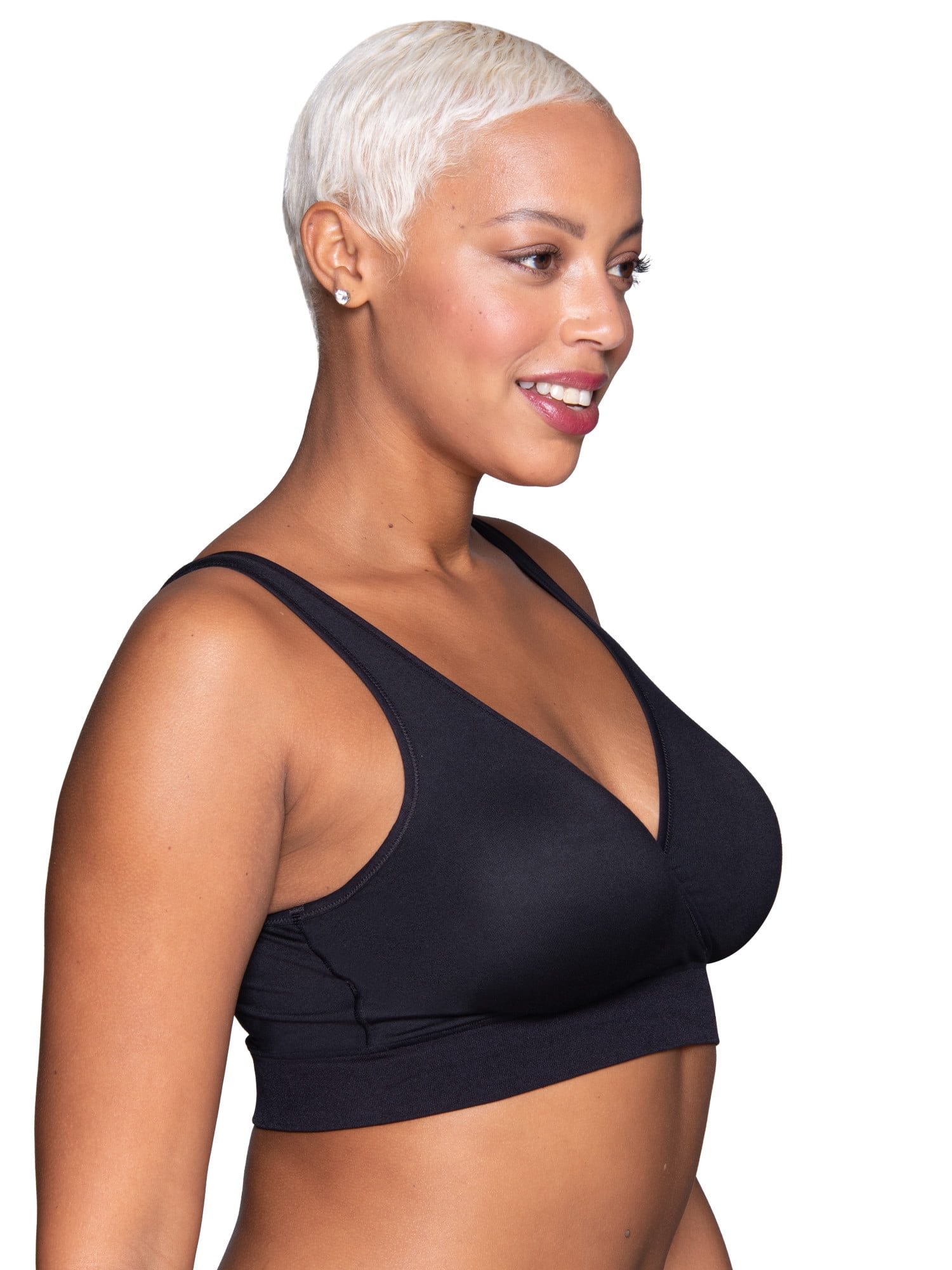 Vanity Fair Lingerie Women's Maternity Nursing Wireless Bra for Breastfeeding, Cross Front Pullover Style 72074
