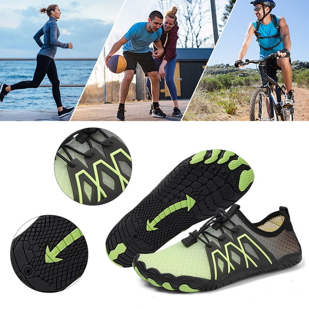Zapatos Playa Descalzos Ligeros Transpirables para Hombres Mujeres Aqua