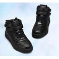 thumbnail image 6 of LUCKY STEP Fashion Hook and Loop High Top Sneakers Casual Walking Shoes,All Black,Womens, 6 of 10