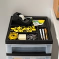 thumbnail image 5 of IRIS USA 4 Drawer Rolling Storage Cart with Organizer Top, Black, 5 of 9