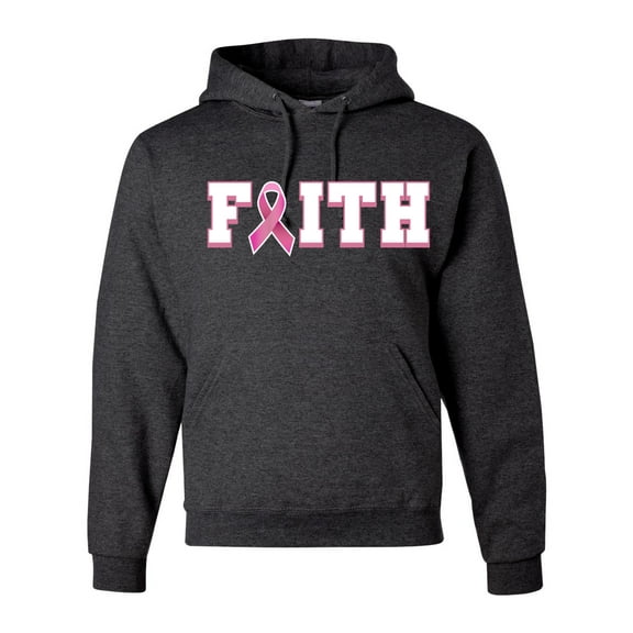 Wild Bobby Breast Cancer Survivor Nutrition Facts Pocket Breast Cancer Awareness Unisex Hoodie Sweatshirt, Heather Black, Medium