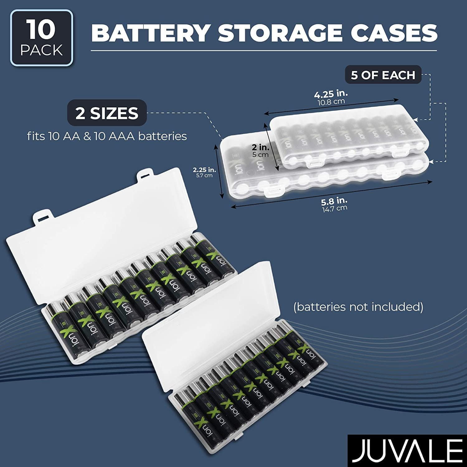 5~10X Precision Plastic Translucent Case Holder Storage Box AA AAA Battery/&T