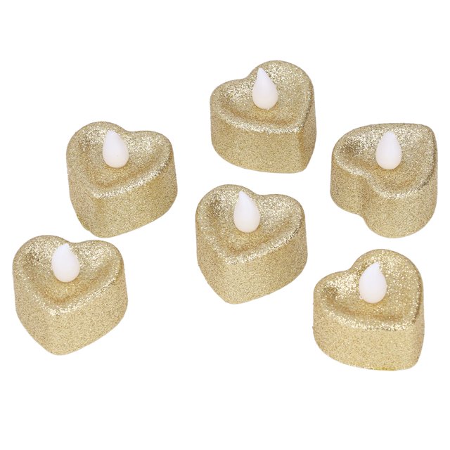 Luz De Vela De Corazón, Luz De Vela LED De Diseño En Forma De Corazón Peso Ligero De Pequeño Volumen Para Pasillo Para Boda ANGGREK Otros
