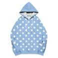 thumbnail image 4 of wdsxpo Hoodies for Women Cute Oversized Polka Dots Pullover Sweatshirt Trendy Long Sleeve Drawstring Hooded Sweatshirt with Pocket, 4 of 5