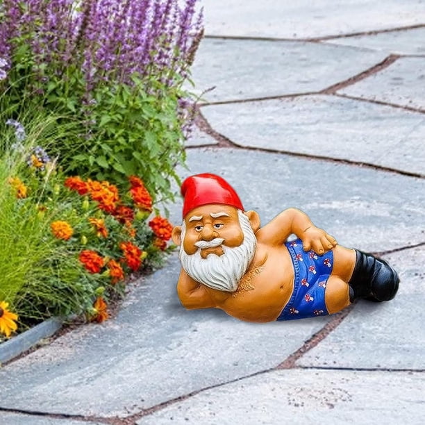 Gnomo De Jardín Con Salvavidas - Decoración Divertida Para Exteriores, Patio O Jardín