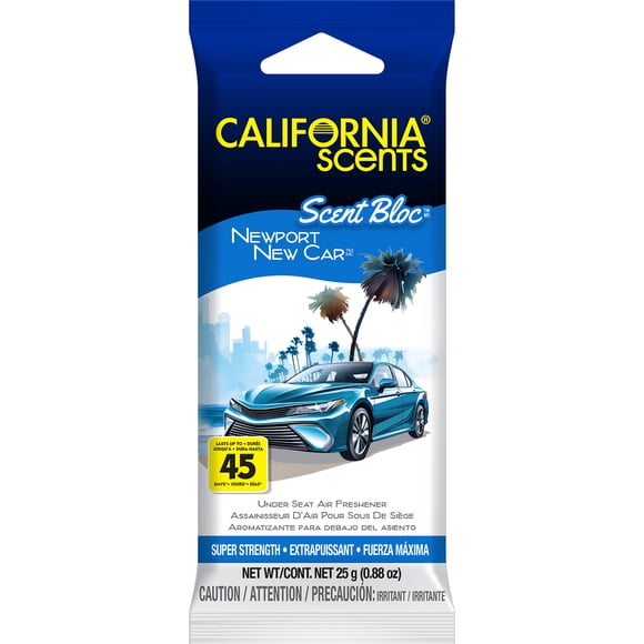 California Scents Scent Bloc Car Air Freshener, Newport New Car Scent