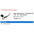 thumbnail image 2 of Brake Switch Harness - Compatible with 1966 - 1971 Jeep Jeepster 1967 1968 1969 1970, 2 of 2