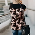 thumbnail image 4 of Neewe Women's Summer Block Color Print Tops Loose V Neck Shirts Short Sleeve Blouses with Pocket, 4 of 5