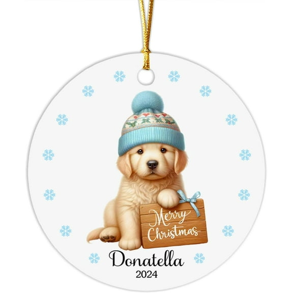 Personalized Golden Retriever Ornament for Christmas 2025 Golden Retriever Xmas Ornament with Name & Year, Gifts for Golden Retriever Lovers, Golden Retriever Merry Christmas Ornament aPvEPA