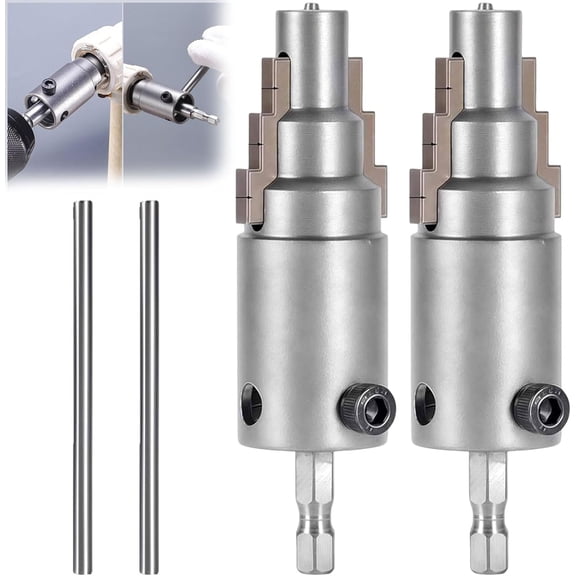 2026 New Broken Pipe Extractor Tool, Broken Valve Extractor Tool with 40CRV Steel Hex Shank, for 1/2", 3/4", 1", Removes Rusted/Damaged Faucet Bolts & Angle Valves (Silver, 2 PCS)