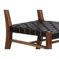 thumbnail image 5 of Porter Designs Kier Genuine Leather Basket-Woven Dining Chair - Brown, 5 of 5