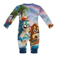 thumbnail image 5 of Tom And Jerry Baby Onesie Romper Footless Infant Long Sleeve Jumpsuit for Boys Girls, 5 of 8