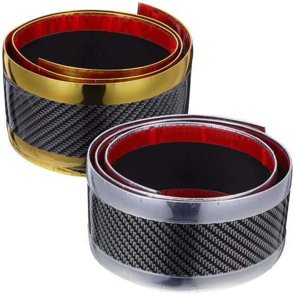 PAMINGONO 2Pcs Stylish Car Door Sill Guard Sticker Easy Install Anti Collision Bumper Protector