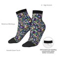 thumbnail image 6 of Fuzoiu Purple-Gold Triangles Print Adult Socks, Crew Moisture-wicking Socks, Unisex Cushion Crew Socks,Casual Sports Ankle Socks, 6 of 7