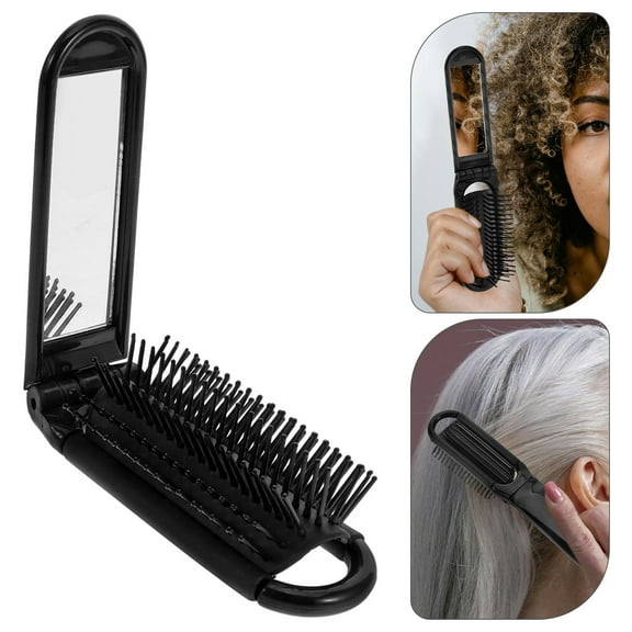 WASHWEPE Foldable Glass Travel Hair Brush For Women 1Pcs 8.1In