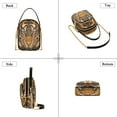 thumbnail image 4 of Shoulder Handbag Women's Crossbody Handbags 5.91x3.15x8.27 Inch Bank Card Bag Cash Bag Key Bag Fierce Tiger, 4 of 7