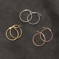 thumbnail image 4 of LeCalla 925 Sterling Silver Set of 3 Pairs Click-Top Hoop Earrings, Silver, Rose Gold, Yellow Gold, 20MM, 4 of 9
