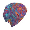 thumbnail image 3 of Beanie Hats for Men and Women, Surreal Colorful Fractal Patterns Adult Unisex Knit Hat Winter Warm Skull Cap, 3 of 7