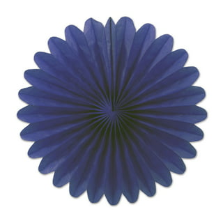Event Blossoms Colored Paper Fans Navy