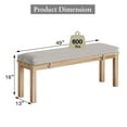 thumbnail image 4 of Heynemo Aluminium Bench with Waterproof Cushions, Light Wood Color, 4 of 6